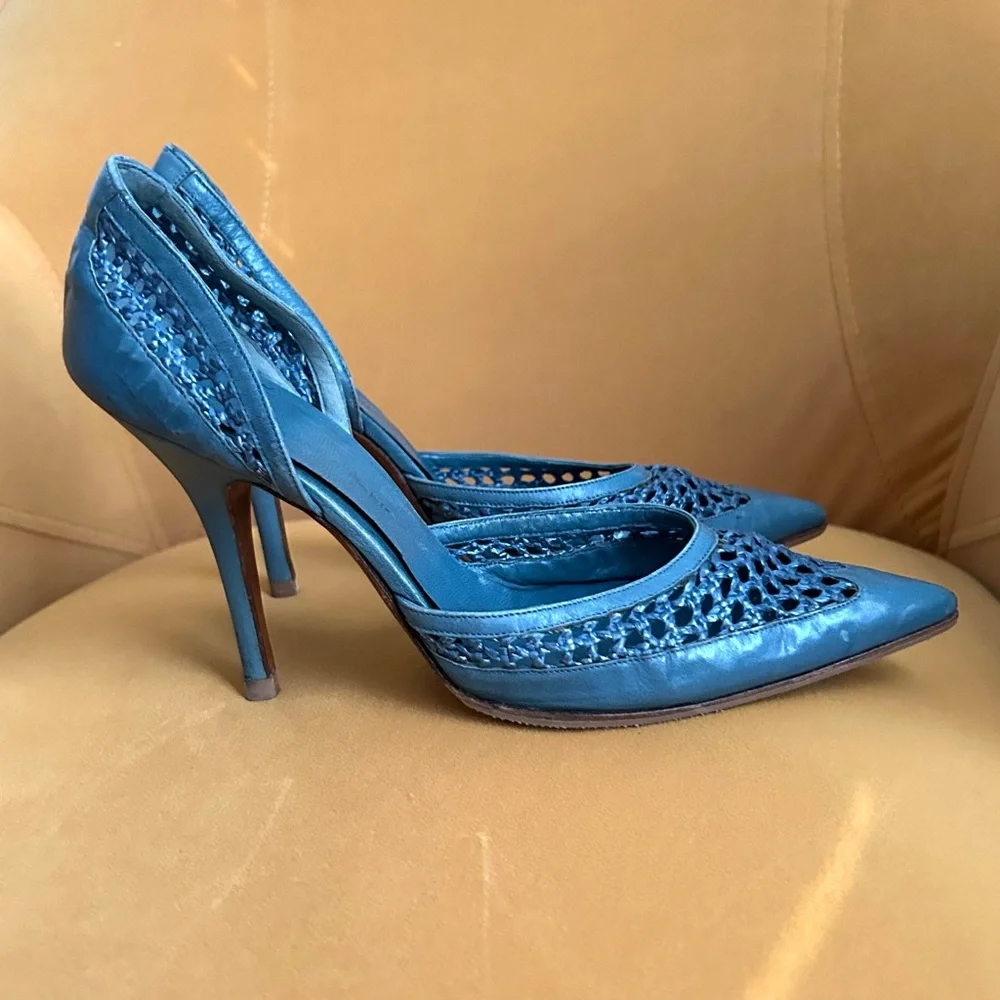 BALENCIAGA -Woven Leather Heels - 6.5 - Picture 1 of 8